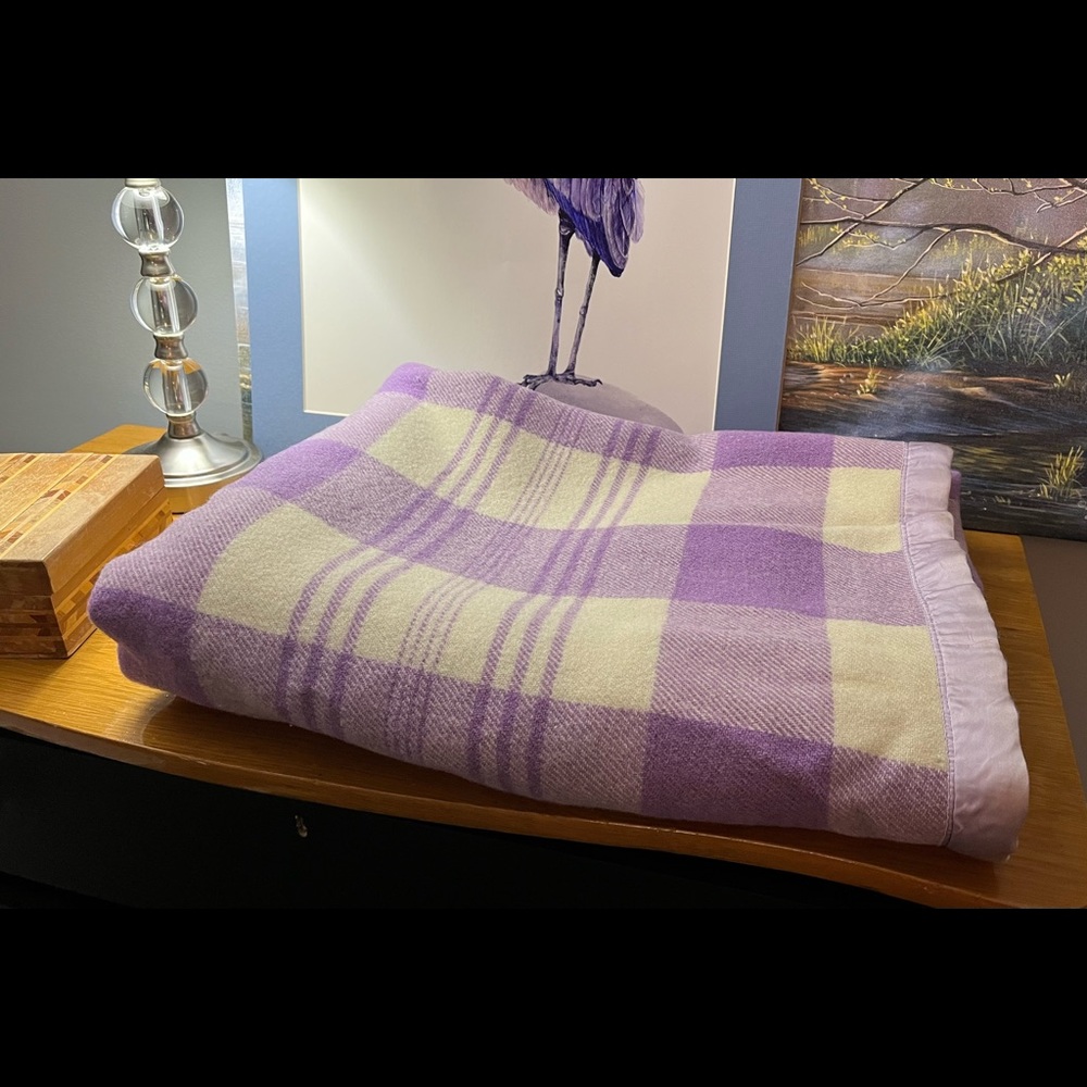 Vintage purple camp blanket